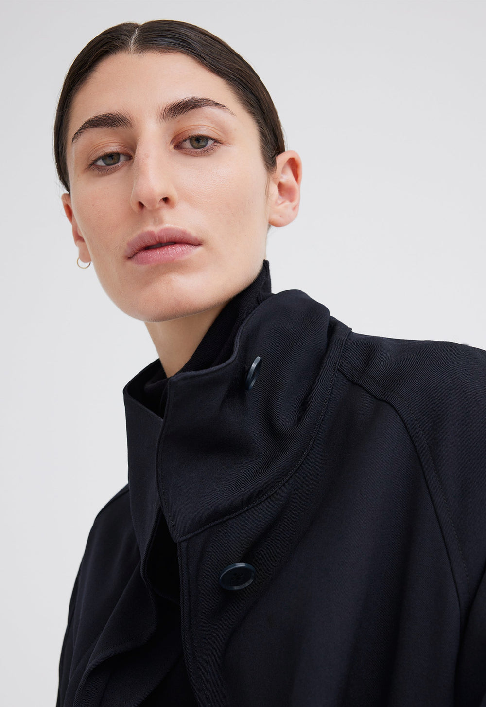 Jac+Jack McLaren Wool Twill Coat - Black